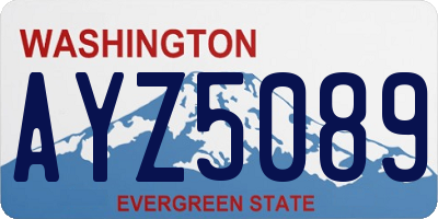 WA license plate AYZ5089