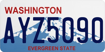 WA license plate AYZ5090