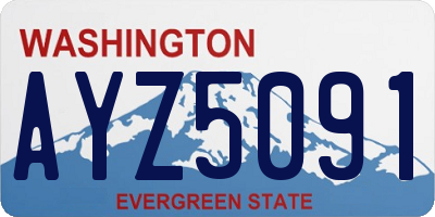 WA license plate AYZ5091