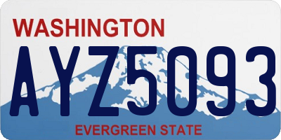 WA license plate AYZ5093