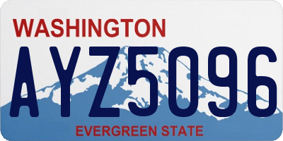 WA license plate AYZ5096