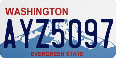 WA license plate AYZ5097