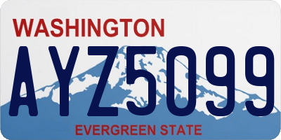 WA license plate AYZ5099