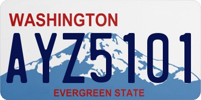 WA license plate AYZ5101