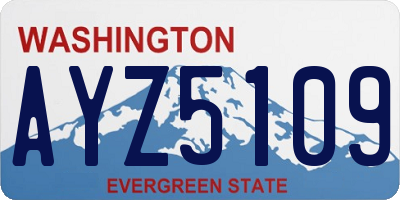 WA license plate AYZ5109