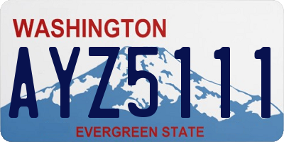 WA license plate AYZ5111