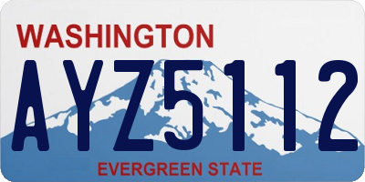 WA license plate AYZ5112