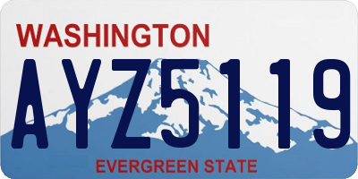 WA license plate AYZ5119