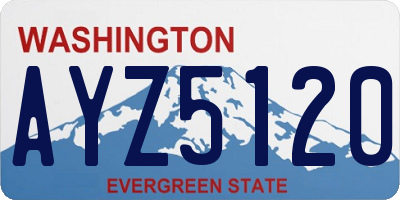 WA license plate AYZ5120