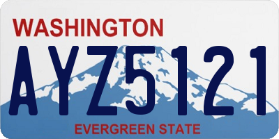 WA license plate AYZ5121