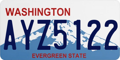 WA license plate AYZ5122