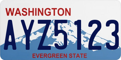 WA license plate AYZ5123