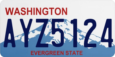 WA license plate AYZ5124