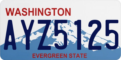 WA license plate AYZ5125