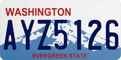 WA license plate AYZ5126