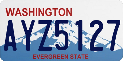 WA license plate AYZ5127