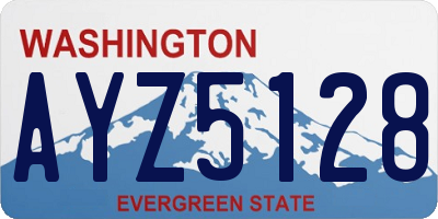 WA license plate AYZ5128