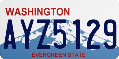 WA license plate AYZ5129