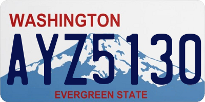 WA license plate AYZ5130