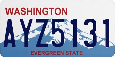 WA license plate AYZ5131