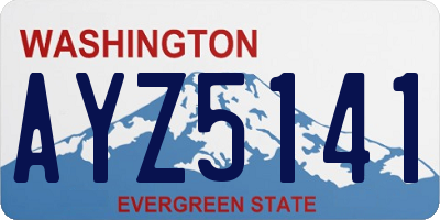 WA license plate AYZ5141