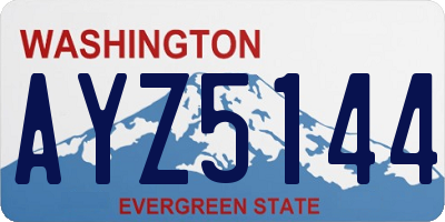 WA license plate AYZ5144