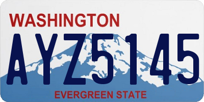 WA license plate AYZ5145