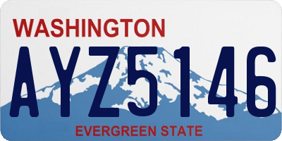 WA license plate AYZ5146