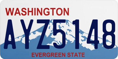 WA license plate AYZ5148