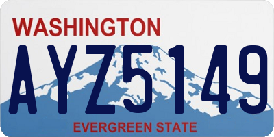 WA license plate AYZ5149