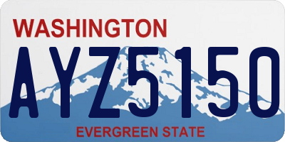 WA license plate AYZ5150