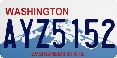 WA license plate AYZ5152