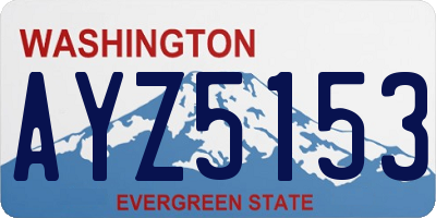 WA license plate AYZ5153