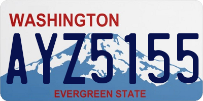 WA license plate AYZ5155