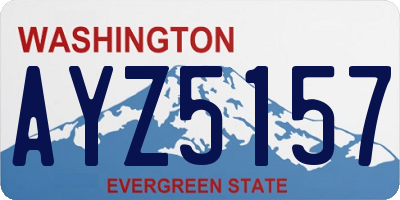 WA license plate AYZ5157