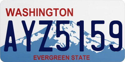 WA license plate AYZ5159