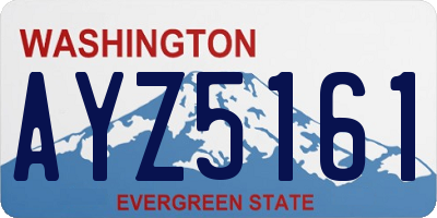 WA license plate AYZ5161