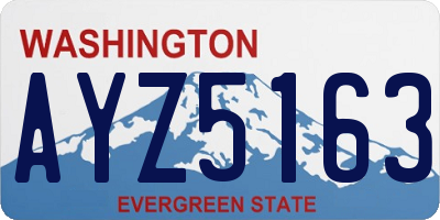 WA license plate AYZ5163