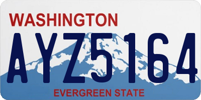 WA license plate AYZ5164