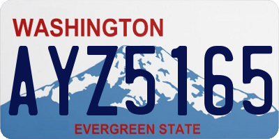 WA license plate AYZ5165