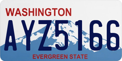 WA license plate AYZ5166