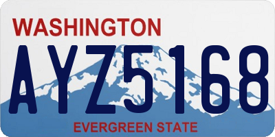 WA license plate AYZ5168