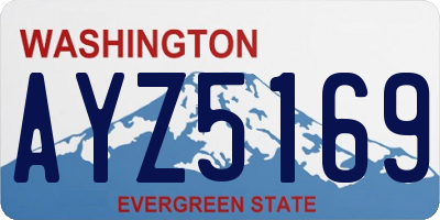 WA license plate AYZ5169