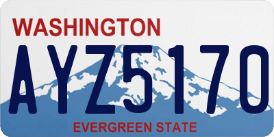 WA license plate AYZ5170