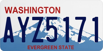 WA license plate AYZ5171