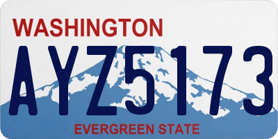 WA license plate AYZ5173