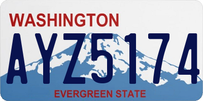 WA license plate AYZ5174