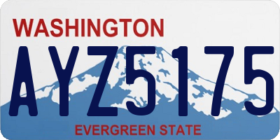 WA license plate AYZ5175