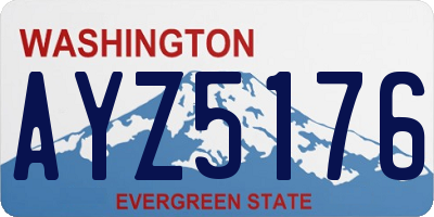 WA license plate AYZ5176