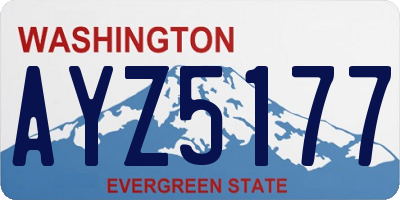 WA license plate AYZ5177